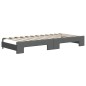 vidaXL Sofá cama nido con colchón tela gris oscuro 100x200 cm vidaXL Sofá cama nido con colchón tela gris oscuro 100x200 cm