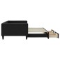 vidaXL Sofá cama nido con cajones tela negro 100x200 cm