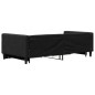 vidaXL Sofá cama nido con cajones tela negro 100x200 cm