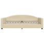 vidaXL Sofá cama nido con cajones tela color crema 100x200 cm