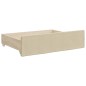 vidaXL Sofá cama nido con cajones tela color crema 100x200 cm