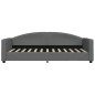 vidaXL Sofá cama nido con cajones tela gris oscuro 90x200 cm vidaXL Sofá cama nido con cajones tela gris oscuro 90x200 cm