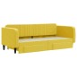 vidaXL Sofá cama nido con cajones terciopelo amarillo 90x200 cm vidaXL Sofá cama nido con cajones terciopelo amarillo 90x200 cm