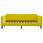vidaXL Sofá cama nido con cajones terciopelo amarillo 90x200 cm vidaXL Sofá cama nido con cajones terciopelo amarillo 90x200 cm
