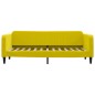 vidaXL Sofá cama nido con cajones terciopelo amarillo 80x200 cm vidaXL Sofá cama nido con cajones terciopelo amarillo 80x200 cm