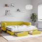 vidaXL Sofá cama nido con cajones terciopelo amarillo 100x200 cm vidaXL Sofá cama nido con cajones terciopelo amarillo 100x200 cm