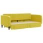 vidaXL Sofá cama nido con cajones terciopelo amarillo 100x200 cm vidaXL Sofá cama nido con cajones terciopelo amarillo 100x200 cm