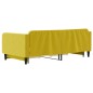 vidaXL Sofá cama nido con cajones terciopelo amarillo 100x200 cm vidaXL Sofá cama nido con cajones terciopelo amarillo 100x200 cm