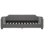 vidaXL Sofá cama nido con cajones tela gris oscuro 90x200 cm vidaXL Sofá cama nido con cajones tela gris oscuro 90x200 cm