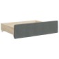 vidaXL Sofá cama nido con cajones tela gris oscuro 90x200 cm vidaXL Sofá cama nido con cajones tela gris oscuro 90x200 cm