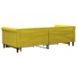vidaXL Sofá cama nido con cajones terciopelo amarillo 90x200 cm vidaXL Sofá cama nido con cajones terciopelo amarillo 90x200 cm