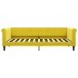 vidaXL Sofá cama nido con cajones terciopelo amarillo 90x200 cm vidaXL Sofá cama nido con cajones terciopelo amarillo 90x200 cm