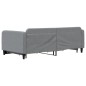 vidaXL Sofá cama nido con cajones tela gris claro 100x200 cm vidaXL Sofá cama nido con cajones tela gris claro 100x200 cm