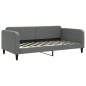 vidaXL Sofá cama nido con cajones tela gris oscuro 100x200 cm vidaXL Sofá cama nido con cajones tela gris oscuro 100x200 cm