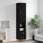 vidaXL Aparador de madera contrachapada negro 34,5x34x180 cm vidaXL Aparador de madera contrachapada negro 34,5x34x180 cm