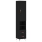 vidaXL Aparador de madera contrachapada negro 34,5x34x180 cm vidaXL Aparador de madera contrachapada negro 34,5x34x180 cm