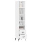 vidaXL Aparador alto madera contrachapada blanco 34,5x34x180 cm vidaXL Aparador alto madera contrachapada blanco 34,5x34x180 cm