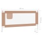 vidaXL Barandilla de seguridad cama de niño taupe tela 180x25 cm vidaXL Barandilla de seguridad cama de niño taupe tela 180x25 cm
