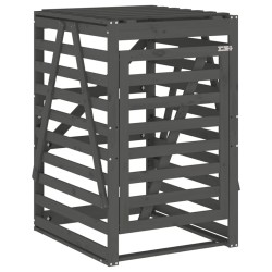 vidaXL Cobertizo para cubos de basura madera pino gris 84x90x128,5 cm