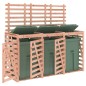vidaXL Cobertizo triple para cubos de basura madera de abeto Douglas vidaXL Cobertizo triple para cubos de basura madera de abeto Douglas