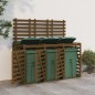 vidaXL Cobertizo triple para cubos de basura madera pino marrón miel vidaXL Cobertizo triple para cubos de basura madera pino marrón miel