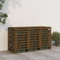vidaXL Cobertizo triple para cubos de basura madera pino marrón miel vidaXL Cobertizo triple para cubos de basura madera pino marrón miel