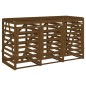 vidaXL Cobertizo triple para cubos de basura madera pino marrón miel vidaXL Cobertizo triple para cubos de basura madera pino marrón miel