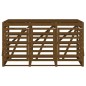 vidaXL Cobertizo triple para cubos de basura madera pino marrón miel vidaXL Cobertizo triple para cubos de basura madera pino marrón miel