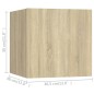 vidaXL Juego de muebles de salón 5 piezas roble Sonoma