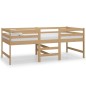 vidaXL Cama media-alta madera maciza de pino marrón miel 90x200 cm vidaXL Cama media-alta madera maciza de pino marrón miel 90x200 cm