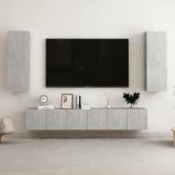 vidaXL Juego de muebles de salón 5 piezas gris hormigón