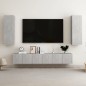 vidaXL Juego de muebles de salón 5 piezas gris hormigón