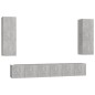 vidaXL Juego de muebles de salón 5 piezas gris hormigón