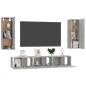 vidaXL Juego de muebles de salón 5 piezas gris hormigón