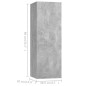 vidaXL Juego de muebles de salón 5 piezas gris hormigón
