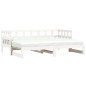 vidaXL Sofá cama nido madera maciza de pino blanco 90x190 cm