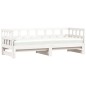 vidaXL Sofá cama nido madera maciza de pino blanco 90x190 cm