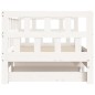 vidaXL Sofá cama nido madera maciza de pino blanco 90x190 cm