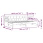 vidaXL Sofá cama nido madera maciza de pino blanco 90x190 cm