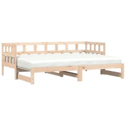 vidaXL Sofá cama nido madera maciza de pino 80x200 cm