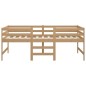 vidaXL Cama media-alta madera maciza de pino marrón miel 90x200 cm vidaXL Cama media-alta madera maciza de pino marrón miel 90x200 cm