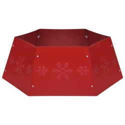vidaXL Falda del árbol de Navidad roja Ø68x25 cm