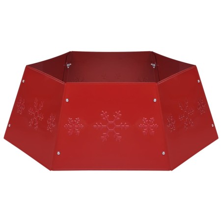 vidaXL Falda del árbol de Navidad roja Ø68x25 cm