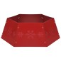 vidaXL Falda del árbol de Navidad roja Ø68x25 cm