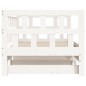 vidaXL Sofá cama nido madera maciza de pino blanco 90x200 cm vidaXL Sofá cama nido madera maciza de pino blanco 90x200 cm