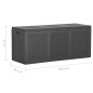 vidaXL Caja de almacenaje para jardín 270 L PP ratán negra vidaXL Caja de almacenaje para jardín 270 L PP ratán negra