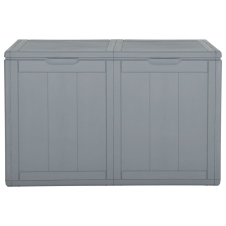 vidaXL Caja de almacenaje para jardín 180 L PP ratán gris