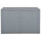 vidaXL Caja de almacenaje para jardín 180 L PP ratán gris