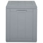 vidaXL Caja de almacenaje para jardín 180 L PP ratán gris