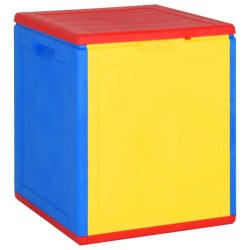 vidaXL Caja de almacenaje de jardín PP aspecto de ratán colores 90 L